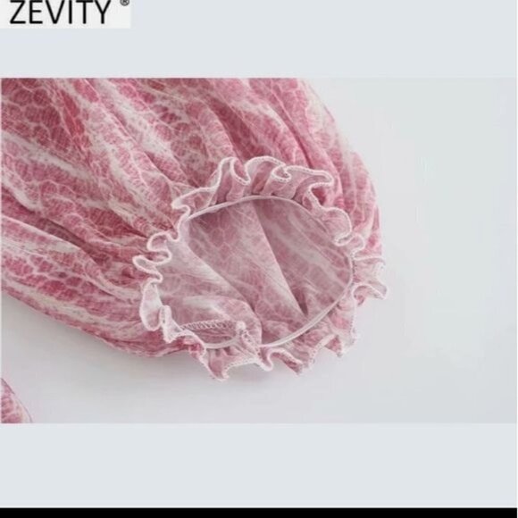 PINK SNAKESKIN PRINT DRESS BOHO STYLE - Picture 5 of 8